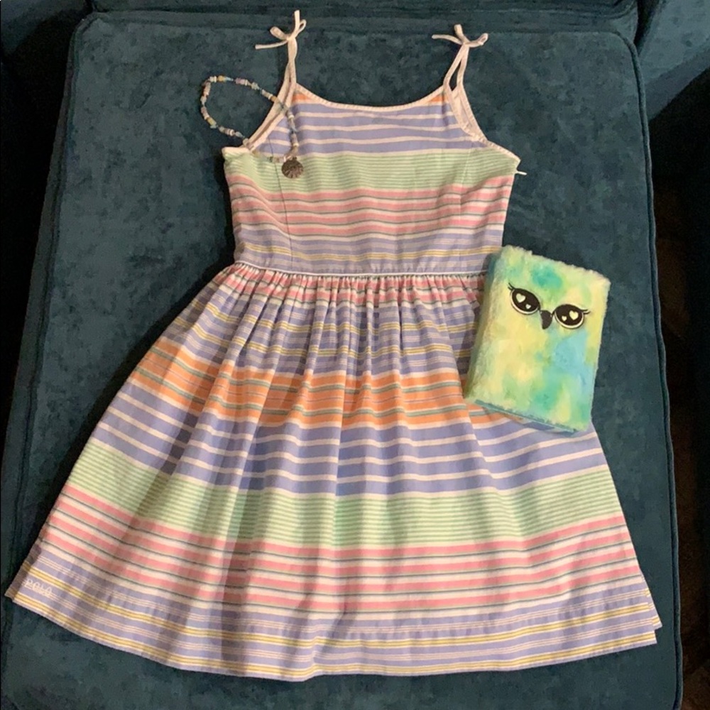 🎁 BUNDLE! Polo RL Girls Striped Cotton Dress
